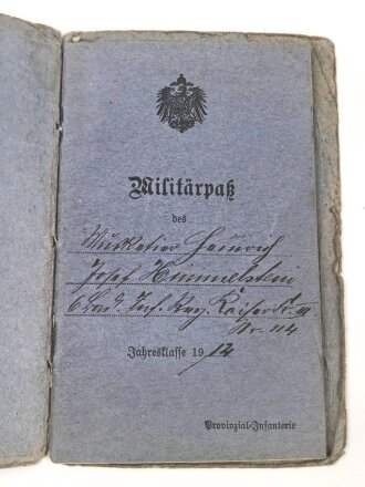 Baden, Militärpaß eines Angehörigen im...