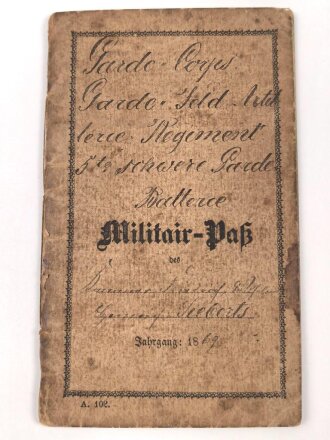 Feldzug 1870/71, Militär Paß eines...
