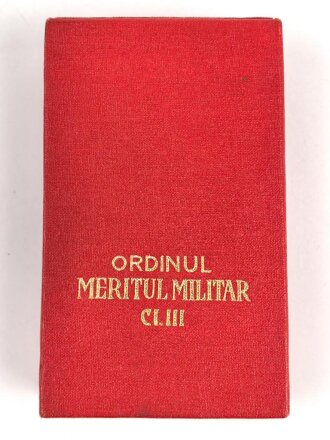 Rumänien,  Etui für eine Auszeichnung " Ordinul Meritul Militar"