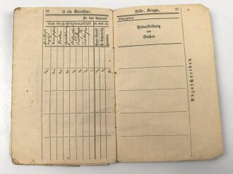 Bayern,  Militärpaß und Soldbuch eines Angehörigen Armierungs Batl. Nr. 1. am 11.8.15 wegen Krankheit zur Krankenabteilung Gent überwiesen, Kriegslazarett Stenay, zurückgestellt, ab 1918 zur Arbeitsleistung bei BASF Ludwigshafen