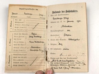 Bayrische Schützen Brigade 21, Konvolut Papiere eines Angehörigen, unter anderem Vorläufiges Besitzzeugnis zum Tragen des Korpsabzeichen