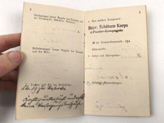 Bayrische Schützen Brigade 21, Konvolut Papiere eines Angehörigen, unter anderem Vorläufiges Besitzzeugnis zum Tragen des Korpsabzeichen