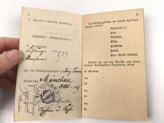 Bayrische Schützen Brigade 21, Konvolut Papiere eines Angehörigen, unter anderem Vorläufiges Besitzzeugnis zum Tragen des Korpsabzeichen