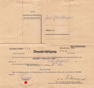 Bayrische Schützen Brigade 21, Konvolut Papiere eines Angehörigen, unter anderem Vorläufiges Besitzzeugnis zum Tragen des Korpsabzeichen