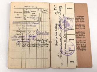 Württemberg, Militär Führerschein und zwei Soldbücher eines Angehörigen im Kraftfahrbatl. , Eisernes Kreuz 2. Klasse