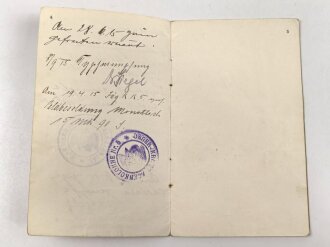 Württemberg, Militär Führerschein und zwei Soldbücher eines Angehörigen im Kraftfahrbatl. , Eisernes Kreuz 2. Klasse