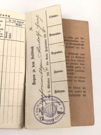 Württemberg, Militär Führerschein und zwei Soldbücher eines Angehörigen im Kraftfahrbatl. , Eisernes Kreuz 2. Klasse