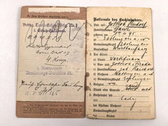 Württemberg, Militär Führerschein und zwei Soldbücher eines Angehörigen im Kraftfahrbatl. , Eisernes Kreuz 2. Klasse