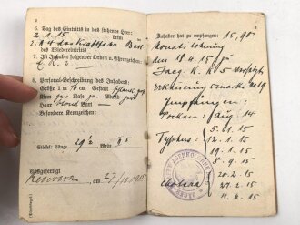 Württemberg, Militär Führerschein und zwei Soldbücher eines Angehörigen im Kraftfahrbatl. , Eisernes Kreuz 2. Klasse