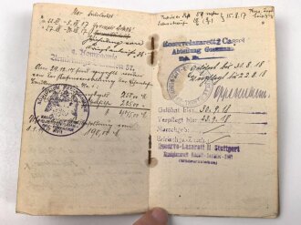 Württemberg, Militär Führerschein und zwei Soldbücher eines Angehörigen im Kraftfahrbatl. , Eisernes Kreuz 2. Klasse