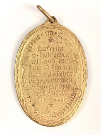 Kyffhäuserbund,  Kriegsdenkmünze 1914-18 , Band beiliegend