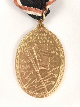 Kyffhäuserbund,  Kriegsdenkmünze 1914-18 , am Band