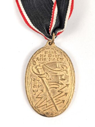Kyffhäuserbund,  Kriegsdenkmünze 1914-18 , am Band