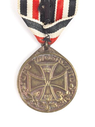 Deutsche Ehrendenkmünze des Weltkrieges 1914-1918, an langem Band mit mit Kampfabzeichen