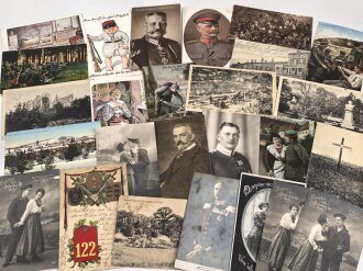 Kaiserreich und 1. Weltkrieg, 25 Stück Ansichtskarten