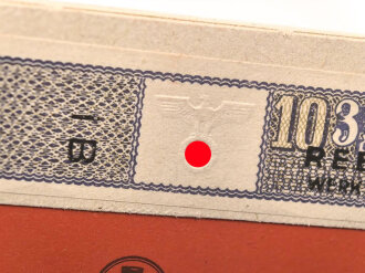 Schachtel Zigaretten "Reemtsma R6" ungeöffnet , Steuerbanderole mit Hakenkreuz