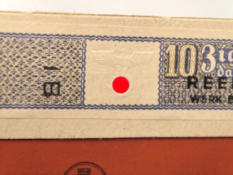 Schachtel Zigaretten "Reemtsma R6" ungeöffnet , Steuerbanderole mit Hakenkreuz