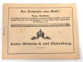 Deutsche Ehrendenkmünze des Weltkrieges 1914-1918. Kleinformatiges , 11seitiges Begleitheft