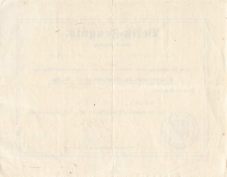 Besitzzeugnis zum Kriegervereins Ehrenkreuz II.Klasse des...