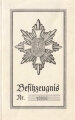 Besitzzeugnis für Deutsches Feld Ehrenzeichen, ausgestellt 1933
