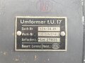 Luftwaffe Umformer U.17 , Ln26985 für FuG 16. Originallack, Funktion nicht geprüft