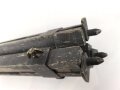 Hölzernes Gestell, Dreibein 1. Weltkrieg oder frühe Wehrmacht. Originallack, Zapfendurchmesser 12mm