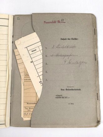 Luftwaffe, Wehrstammbuch eines Angehörigen zunächst Flieger Ausbildungs Regiment 53 Straubing, Flugzeugführerschule Prag, zuletzt Fliegerhorstkommandantur E24/IV.