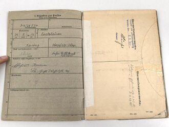 Heer, Wehrstammbuch eines Angehörigen zunächst...