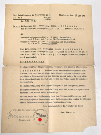 Heer, Wehrstammbuch eines Angehörigen zunächst Infanterie Regiment 41, danach Infanterie Regiment 289 und 480. Eisernes Kreuz 2. Klasse, Verwundetenabzeichen in silber, Ostmedaille.  Rußlandfeldzug.