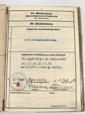 Heer, Wehrstammbuch eines Angehörigen zunächst Infanterie Regiment 41, danach Infanterie Regiment 289 und 480. Eisernes Kreuz 2. Klasse, Verwundetenabzeichen in silber, Ostmedaille.  Rußlandfeldzug.