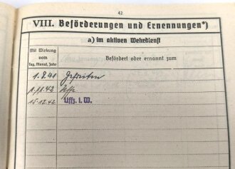 Heer, Wehrstammbuch eines zunächst Angehörigen Infanterie Ersatz Btl 19 München, danach weitere Infanteristische Einheiten, Heereswaffenmeisterschule, zuletzt Beobachtungs Ersatz und Ausbildungs Abteilung 7.