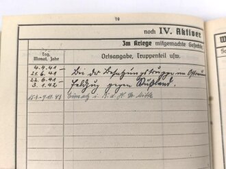 Heer, Wehrstammbuch eines zunächst Angehörigen Infanterie Ersatz Btl 19 München, danach weitere Infanteristische Einheiten, Heereswaffenmeisterschule, zuletzt Beobachtungs Ersatz und Ausbildungs Abteilung 7.