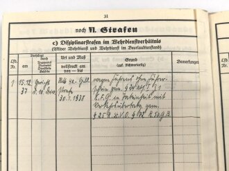 Heer, Wehrstammbuch eines Angehörigen zunächst MG Kompanie Infanterie Regiment 41 Weiden, dann Kriegsschule Dresden, Grenadier Regiment 476, entlassen am 15.8.44. SA Sportabzeichen, Rußlandfeldzug