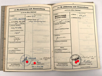 Heer , Wehrstammbuch eines Angehörigen zunächst Infanterie Ersatz Batl. 72 Karlsbad, danach etliche weitere Einheiten, zuletzt Panzer Grenadier Sturmbtl 2. Panzerarmee. Besetzung des Departemets Indre et Loire , Ende 1943 Bekämpfung der Bandenbewegung im