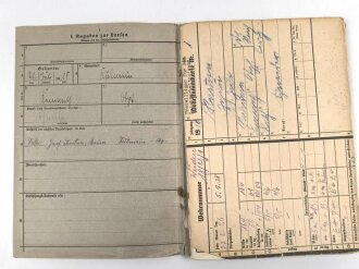 Heer , Wehrstammbuch eines Angehörigen zunächst Infanterie Ersatz Batl. 72 Karlsbad, danach etliche weitere Einheiten, zuletzt Panzer Grenadier Sturmbtl 2. Panzerarmee. Besetzung des Departemets Indre et Loire , Ende 1943 Bekämpfung der Bandenbewegung im