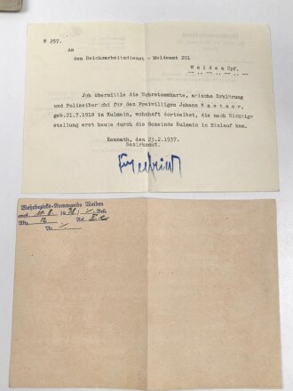 Heer , Wehrstammbuch eines Angehörigen zunächst Infanterie Ersatz Batl. 72 Karlsbad, danach etliche weitere Einheiten, zuletzt Panzer Grenadier Sturmbtl 2. Panzerarmee. Besetzung des Departemets Indre et Loire , Ende 1943 Bekämpfung der Bandenbewegung im