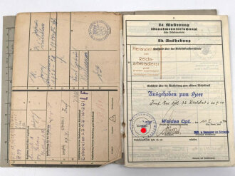 Heer , Wehrstammbuch eines Angehörigen zunächst Infanterie Ersatz Batl. 72 Karlsbad, danach etliche weitere Einheiten, zuletzt Panzer Grenadier Sturmbtl 2. Panzerarmee. Besetzung des Departemets Indre et Loire , Ende 1943 Bekämpfung der Bandenbewegung im