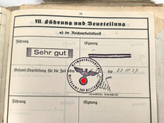 Heer, Wehrstammbuch eines Angehörigen zunächst MG Batl. 47 Würzburg, später unter anderem Panzerjäger Ersatz Abteilung 10, Grenadier Ers. btl 55, zuletzt Panzerjäger Abteilung 218.