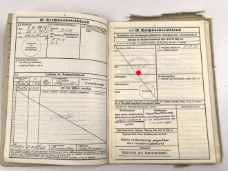 Heer, Wehrstammbuch eines Angehörigen zunächst MG Batl. 47 Würzburg, später unter anderem Panzerjäger Ersatz Abteilung 10, Grenadier Ers. btl 55, zuletzt Panzerjäger Abteilung 218.