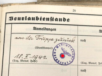 Heer, Wehrstammbuch eines Angehörigen zunächst MG Batl. 47 Würzburg, später unter anderem Panzerjäger Ersatz Abteilung 10, Grenadier Ers. btl 55, zuletzt Panzerjäger Abteilung 218.