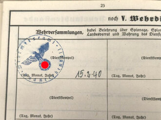 Luftwaffe, Wehrstammbuch eines Angehörigen zunächst Fliegerausbildungsregiment 23 Kaufbeuren, dann unter anderem Aufklärungsstaffel 4, Kampfgeschwader 51.