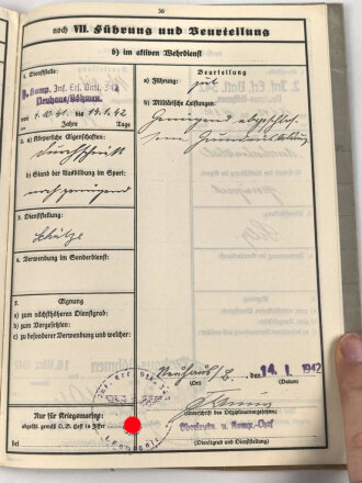 Heer, Wehrstammbuch eines Angehörigen zunächst Infanterie Ersatz Btl. 342, danach weitere Infanteristische Einheiten, zuletzt Grenadier Regiment 72. Rußlandfeldzug, Angriff zur Eroberung der Festung Sewastopol,