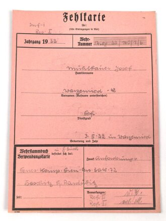 Heer, Wehrstammbuch eines Angehörigen zunächst Infanterie Ersatz Btl. 342, danach weitere Infanteristische Einheiten, zuletzt Grenadier Regiment 72. Rußlandfeldzug, Angriff zur Eroberung der Festung Sewastopol,