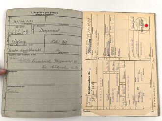 Heer, Wehrstammbuch eines Angehörigen zunächst...