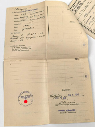 Heer, Wehrstammbuch eines Angehörigen zunächst Infanterie Ersatz Btl. 342, danach weitere Infanteristische Einheiten, zuletzt Grenadier Regiment 72. Rußlandfeldzug, Angriff zur Eroberung der Festung Sewastopol,