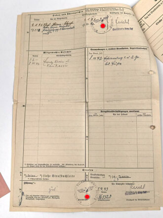 Heer, Wehrstammbuch eines Angehörigen zunächst Infanterie Ersatz Btl. 342, danach weitere Infanteristische Einheiten, zuletzt Grenadier Regiment 72. Rußlandfeldzug, Angriff zur Eroberung der Festung Sewastopol,