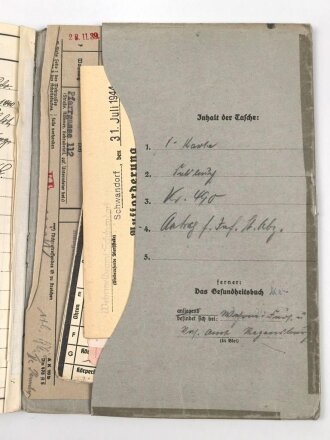 Heer, Wehrstammbuch eines Angehörigen  zunächst Infanterie Ersatz Btl 97 Eger, danach I.R. 163, entlassen am 14.12.42.