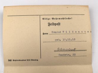 Heer, Wehrstammbuch eines Angehörigen  zunächst Infanterie Ersatz Btl 97 Eger, danach I.R. 163, entlassen am 14.12.42.