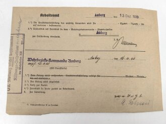 Heer, Wehrstammbuch eines Angehörigen  zunächst Infanterie Ersatz Btl 97 Eger, danach I.R. 163, entlassen am 14.12.42.