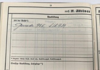 Heer, Wehrstammbuch eines Angehörigen  zunächst Infanterie Ersatz Btl 97 Eger, danach I.R. 163, entlassen am 14.12.42.